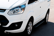 Ford Custom 2013-2022 Pedane Laterali Allmond Black (2 pz, Alluminio) foto 1