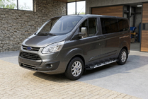 Ford Custom 2013-2022 Pedane Laterali Sunrise (2 pz, Alluminio) foto 1