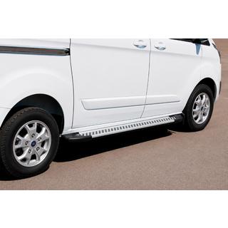 Pedane Laterali Line (2 pz, Alluminio) Ford Custom 2013-2022 foto 1