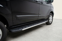 Ford Custom 2013-2022 Pedane Laterali Duru (2 pz, Alluminio) Passo Corto foto 1