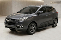 Hyundai IX-35 2010-2015 Pedane Laterali Allmond Black (2 pz, Alluminio) foto 1