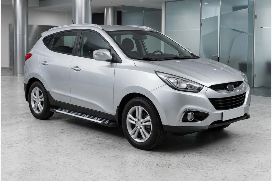Hyundai IX-35 2010-2015 Pedane Laterali Sunrise (2 pz, Alluminio) Image