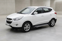 Hyundai IX-35 2010-2015 Pedane Laterali RedLine V1 (2 pz, Alluminio) foto 1
