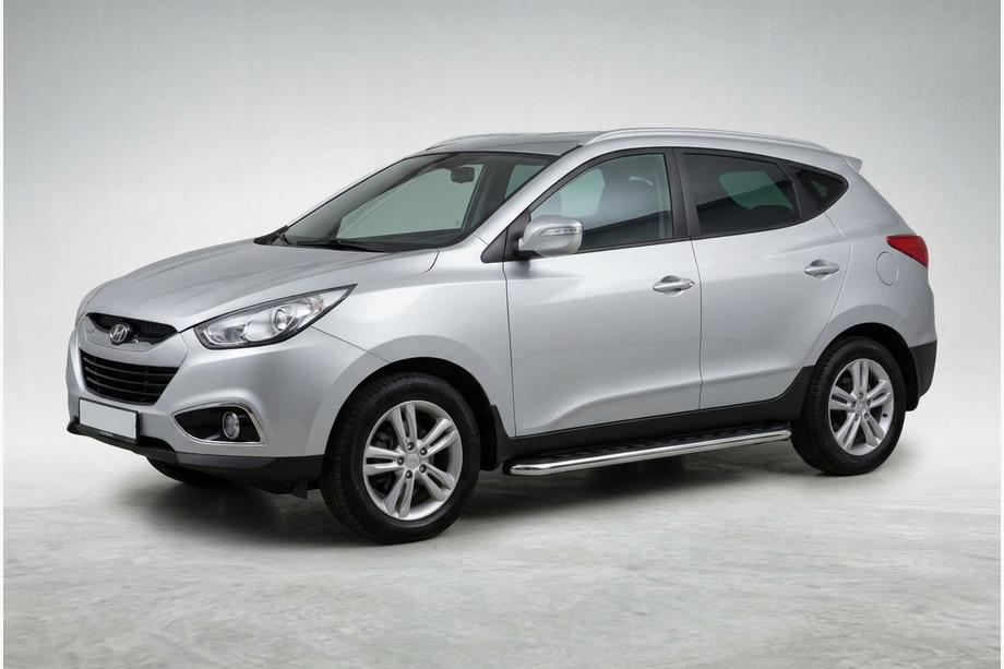 Hyundai IX-35 2010-2015 Pedane Laterali Maydos V1 (2 pz, Alluminio e Acciaio Inox) Image