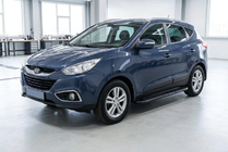 Hyundai IX-35 2010-2015 Pedane Laterali Bosphorus Black (2 pz, Alluminio) foto 1