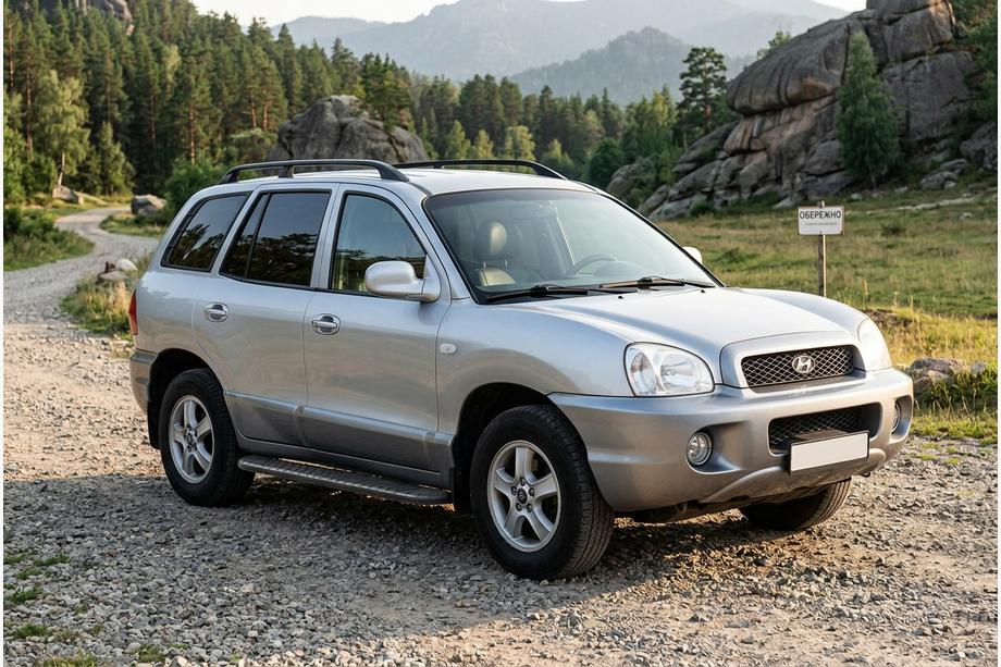 Hyundai Santa Fe 1 2000-2006 Pedane Laterali Bosphorus Black (2 pz, Alluminio) Image