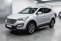 Hyundai Santa Fe 3 2012-2018 Pedane Laterali Sunrise (2 pz, Alluminio) foto 1