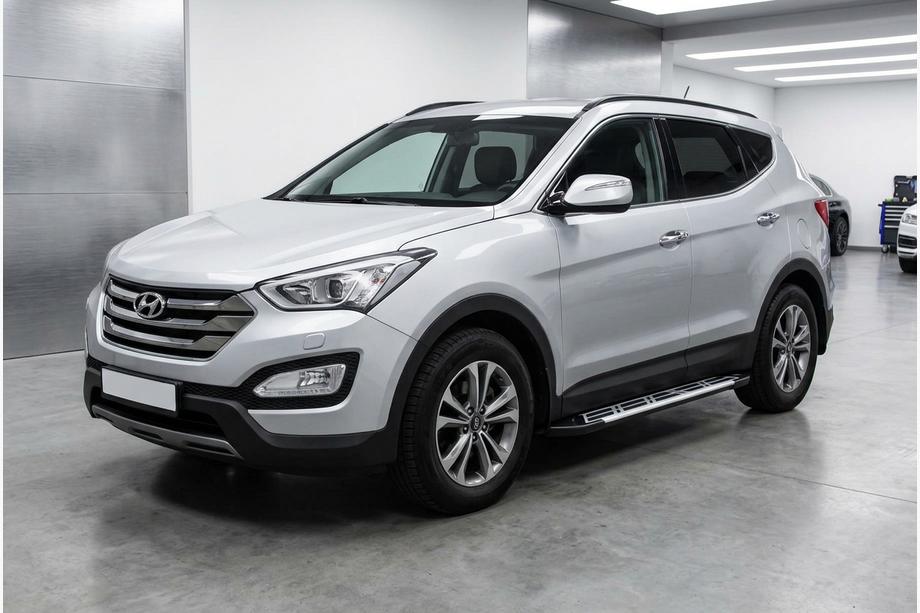Hyundai Santa Fe 3 2012-2018 Pedane Laterali Sunrise (2 pz, Alluminio) Image