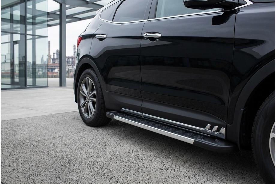 Hyundai Santa Fe 3 2012-2018 Pedane Laterali RedLine V1 (2 pz, Alluminio) Image