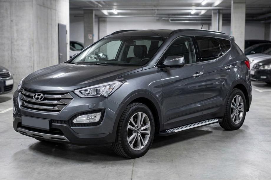 Hyundai Santa Fe 3 2012-2018 Pedane Laterali Line (2 pz, Alluminio) Image