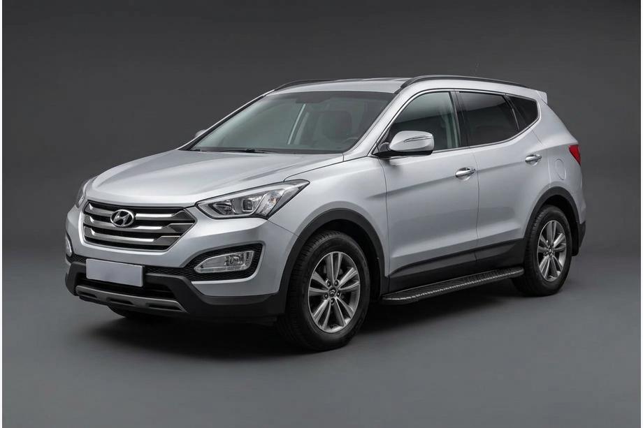 Hyundai Santa Fe 3 2012-2018 Pedane Laterali Bosphorus Black (2 pz, Alluminio) Image
