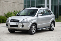 Hyundai Tucson JM 2004- Pedane Laterali Sunrise (2 pz, Alluminio) foto 1