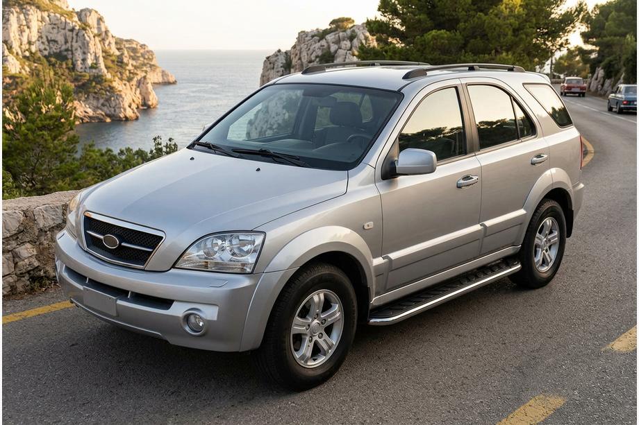 Kia Sorento I BL 2002-2009 Pedane Laterali Maydos V1 (2 pz, Alluminio e Acciaio Inox) Image