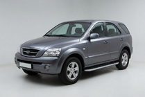 Kia Sorento I BL 2002-2009 Pedane Laterali Tayga Grey (2 pz, Alluminio) foto 1