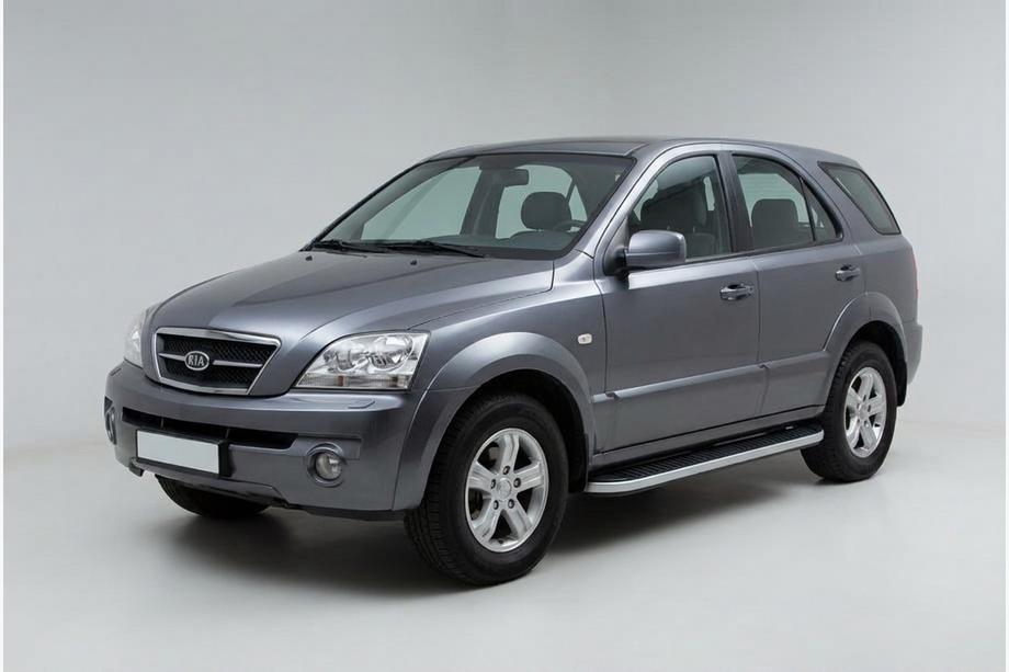 Kia Sorento I BL 2002-2009 Pedane Laterali Tayga Grey (2 pz, Alluminio) Image