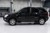 Kia Sportage 2004-2010 Pedane Laterali Line (2 pz, Alluminio) foto 1