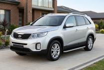 Kia Sorento II XM 2009-2014 Pedane Laterali Maydos V1 (2 pz, Alluminio e Acciaio Inox) foto 1