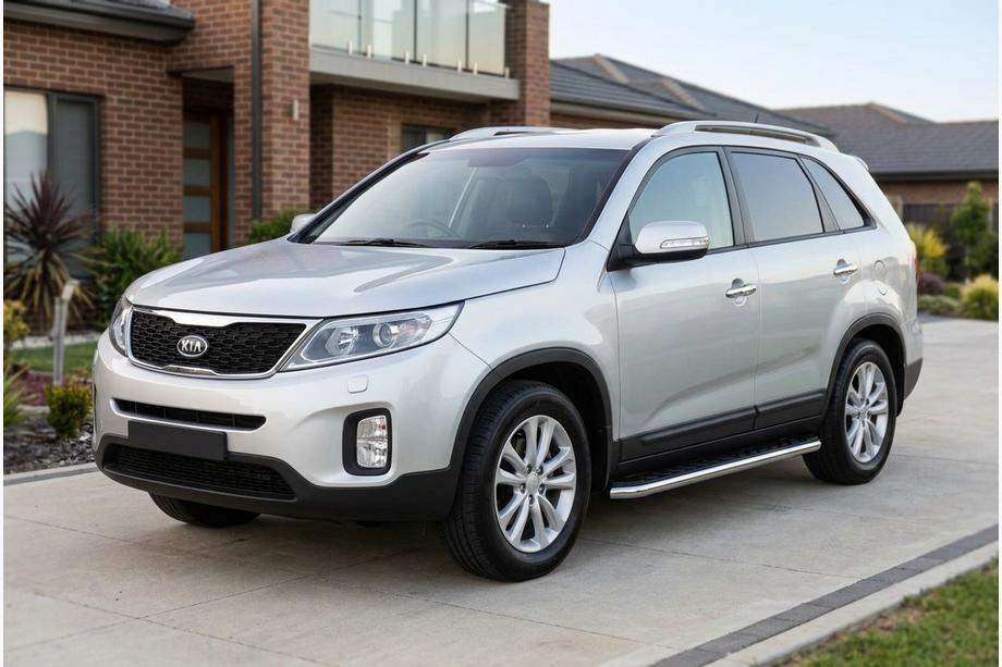 Kia Sorento II XM 2009-2014 Pedane Laterali Maydos V1 (2 pz, Alluminio e Acciaio Inox) Image