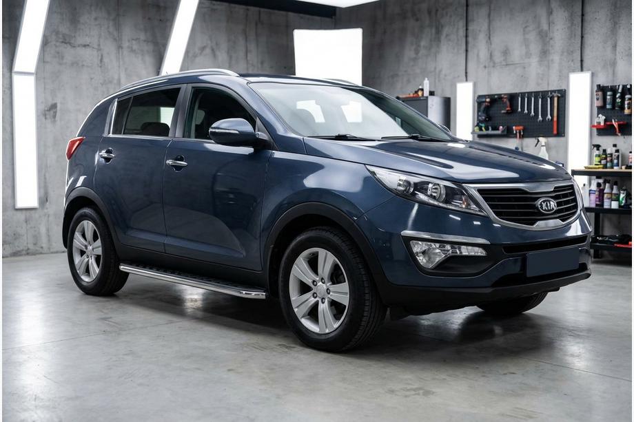 Kia Sportage 2010-2015 Pedane Laterali Maydos V1 (2 pz, Alluminio) Image