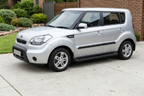 Kia Soul I 2008-2013 Pedane Laterali Allmond Black (2 pz, Alluminio) foto 1