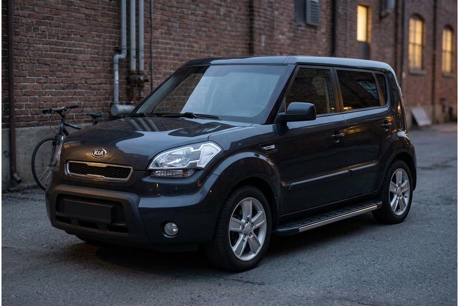 Kia Soul I 2008-2013 Pedane Laterali Duru (2 pz, Alluminio) Image