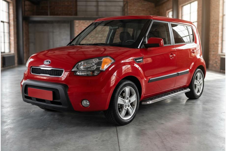 Kia Soul I 2008-2013 Pedane Laterali Maydos V1 (2 pz, Alluminio e Acciaio Inox) Image