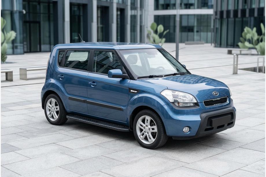 Kia Soul I 2008-2013 Pedane Laterali Bosphorus Black (2 pz, Alluminio) Image
