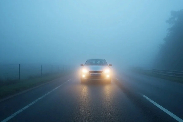 Come devono comportarsi i conducenti sulla strada con nebbia fitta Foto 1