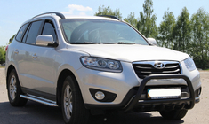 Hyundai Santa Fe 2 2006-2012 Parabulloni WT003 Nero (Acciaio Inox) foto 5