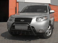 Hyundai Santa Fe 2 2006-2012 Parabulloni WT003 Nero (Acciaio Inox) foto 3