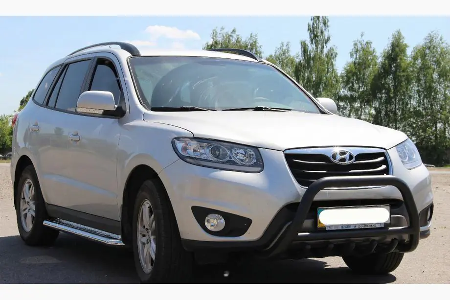 Hyundai Santa Fe 2 2006-2012 Parabulloni WT003 Nero (Acciaio Inox) Foto 5