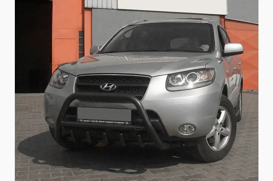 Hyundai Santa Fe 2 2006-2012 Parabulloni WT003 Nero (Acciaio Inox) Foto 3
