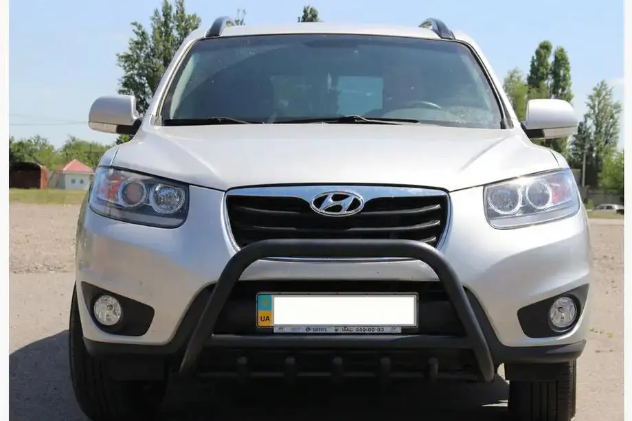 Hyundai Santa Fe 2 2006-2012 Parabulloni WT003 Nero (Acciaio Inox) Foto 1