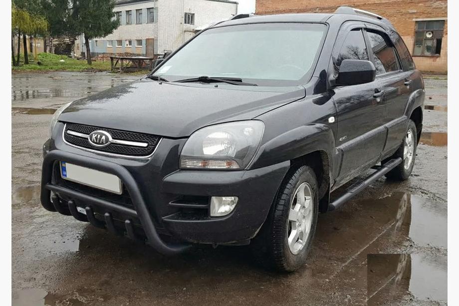 Kia Sportage 2004-2010 Parabulloni WT003 Nero (Acciaio Inox) Foto 4