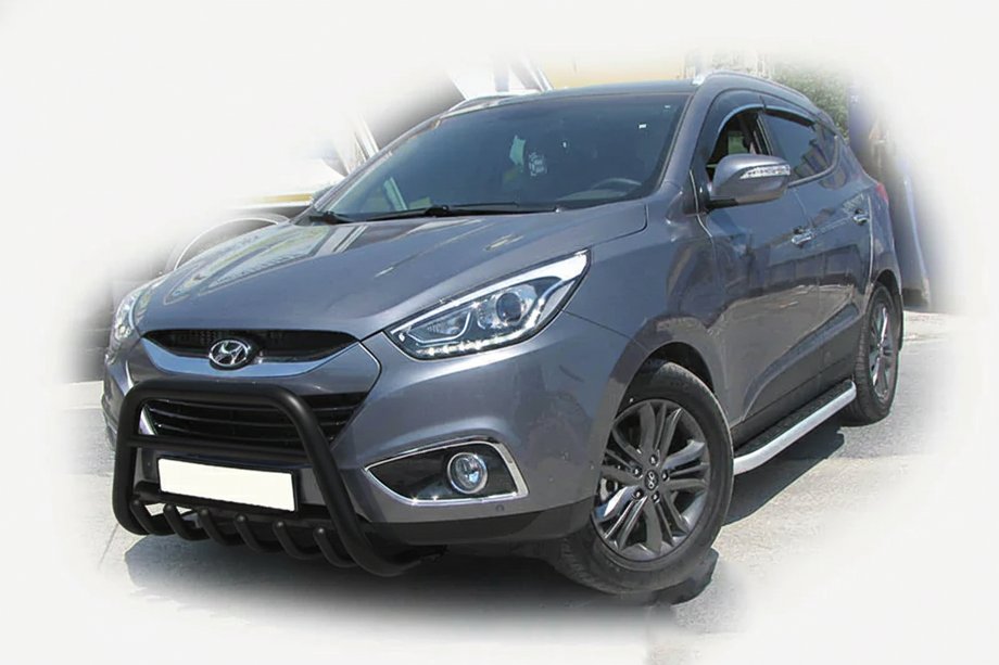 Hyundai IX-35 2010-2015 Parabullbar Anteriore WT003 Nero (Acciaio Inox) Foto 3