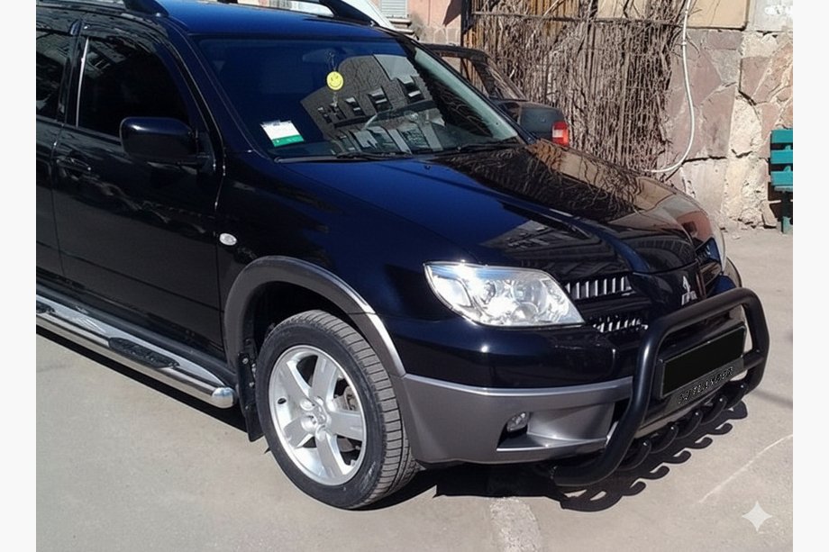 Mitsubishi Outlander 2001-2006 Parabulloni WT004 Nero (Acciaio Inox) Foto 4