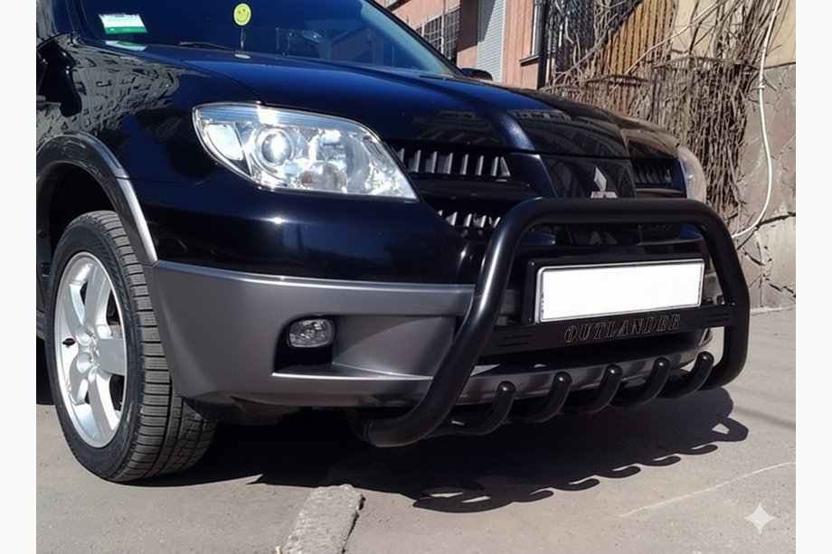 Mitsubishi Outlander 2001-2006 Parabulloni WT004 Nero (Acciaio Inox) Foto 3