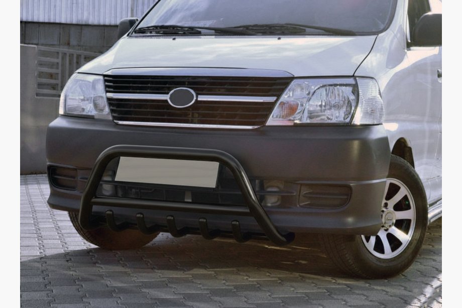 Toyota HiAce Parabullbar WT003 Nero Acciaio Inox Image