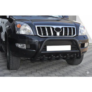 Parabull basso WT003 Nero (Acciaio inox) Toyota Land Cruiser Prado 120 2002-2009 foto 3