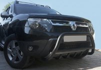 Renault Duster 2008–2017 Parabullbar senza scritta WT003 Nero (acciaio inox) foto 3