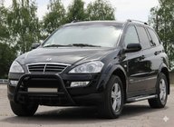 SsangYong Action 2005-2018 Parabullbar WT003 Nero Acciaio Inox foto 3