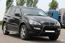 SsangYong Action 2005-2018 Parabullbar WT003 Nero Acciaio Inox foto 1