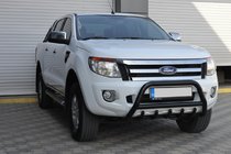 Ford Ranger 2011–2022 Protezione Anteriore WT003 Nero (Acciaio Inox) foto 3