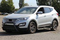 Hyundai Santa Fe 3 2012-2018 Parabullbar Anteriore WT003 Nero (Acciaio Inox) foto 1