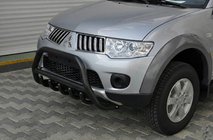 Mitsubishi L200 2006-2015 Parabulloni WT003 Nero (Acciaio Inox) foto 1