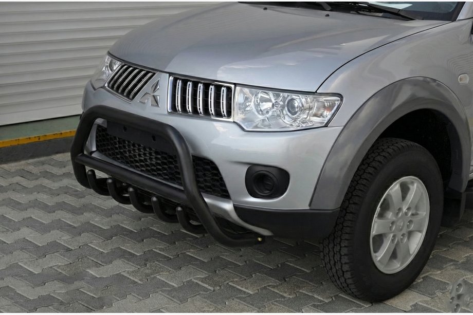 Mitsubishi L200 2006-2015 Parabulloni WT003 Nero (Acciaio Inox) Image