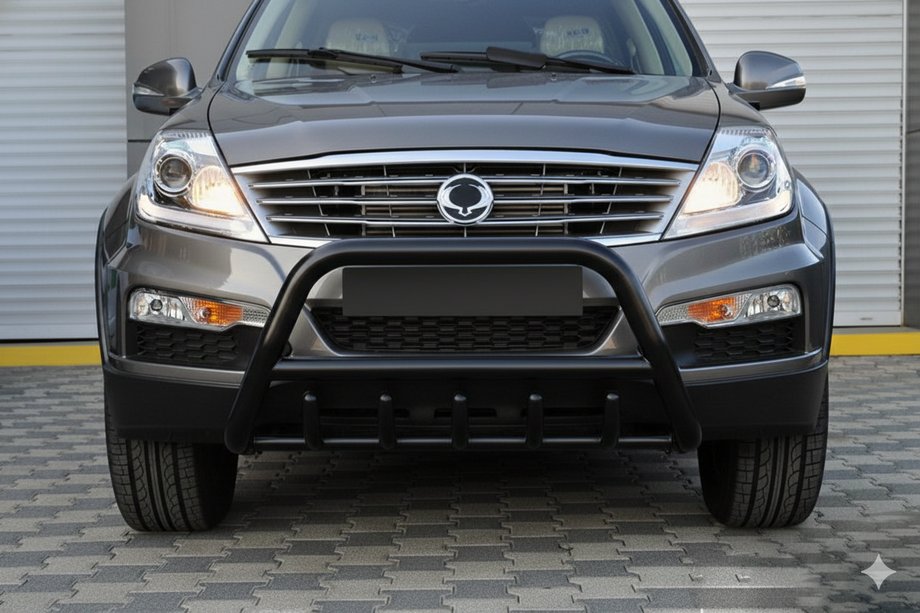 SsangYong Rexton I 2001-2017 Parabullbar WT003 Nero Acciaio Inox Foto 1