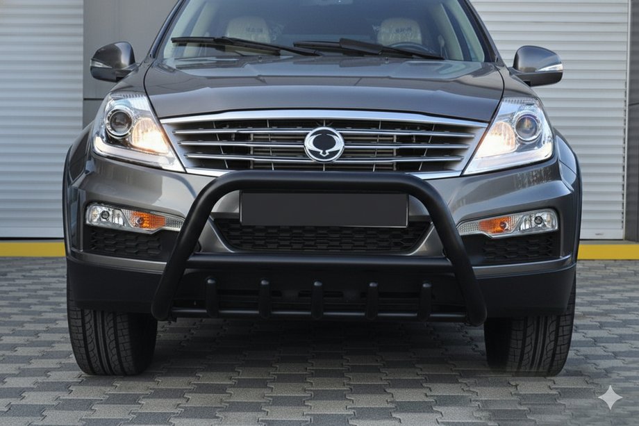 SsangYong Rexton I 2001-2017 Parabullbar WT003 Nero Acciaio Inox Foto 4