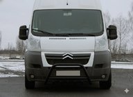 Peugeot Boxer 2006-2025 Parabullbar Anteriore WT003 Nero (Acciaio Inox) foto 4