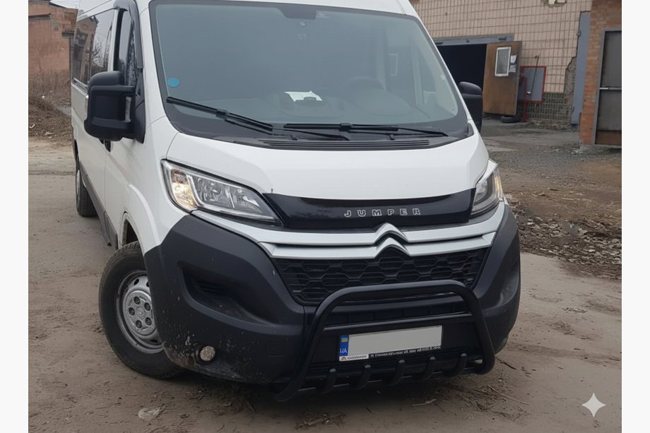 Peugeot Boxer 2006-2025 Parabullbar Anteriore WT003 Nero (Acciaio Inox) Image